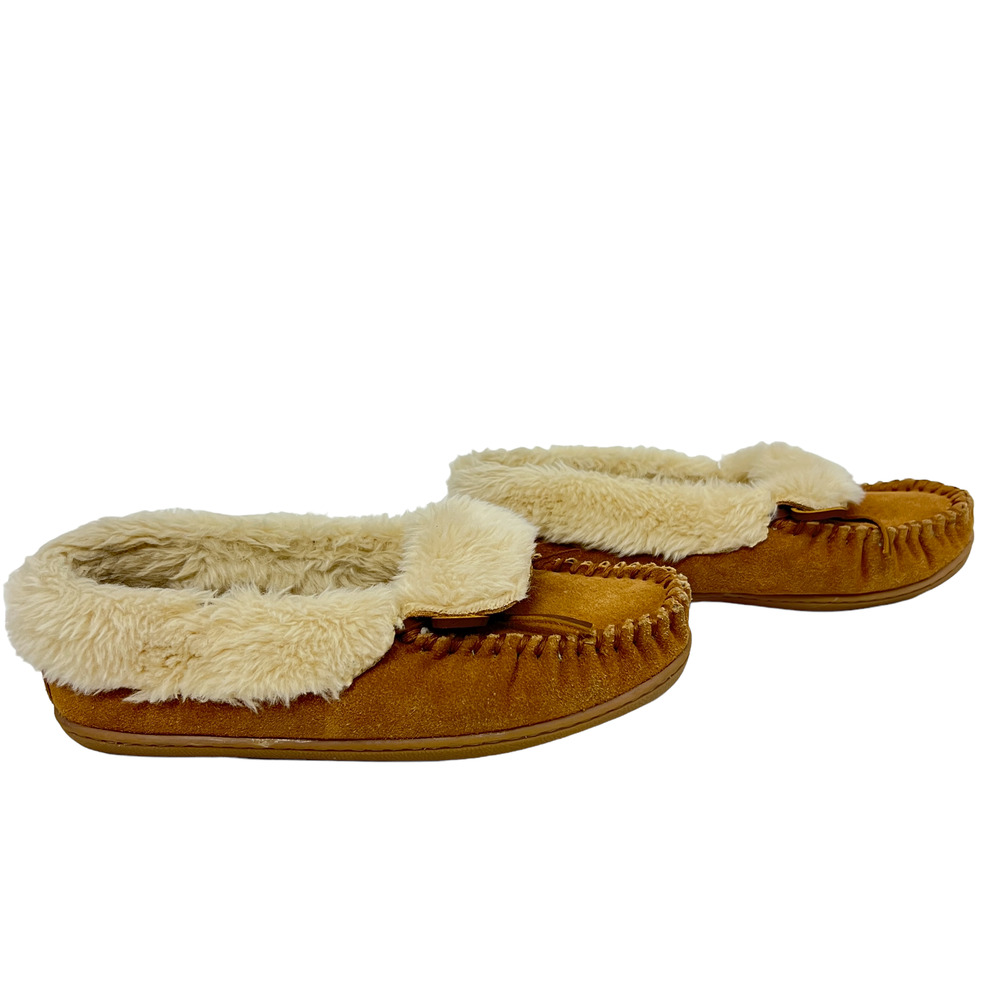 Minnetonka women's shearling suede moccasin loafer size 6 - Picture 2 of 7